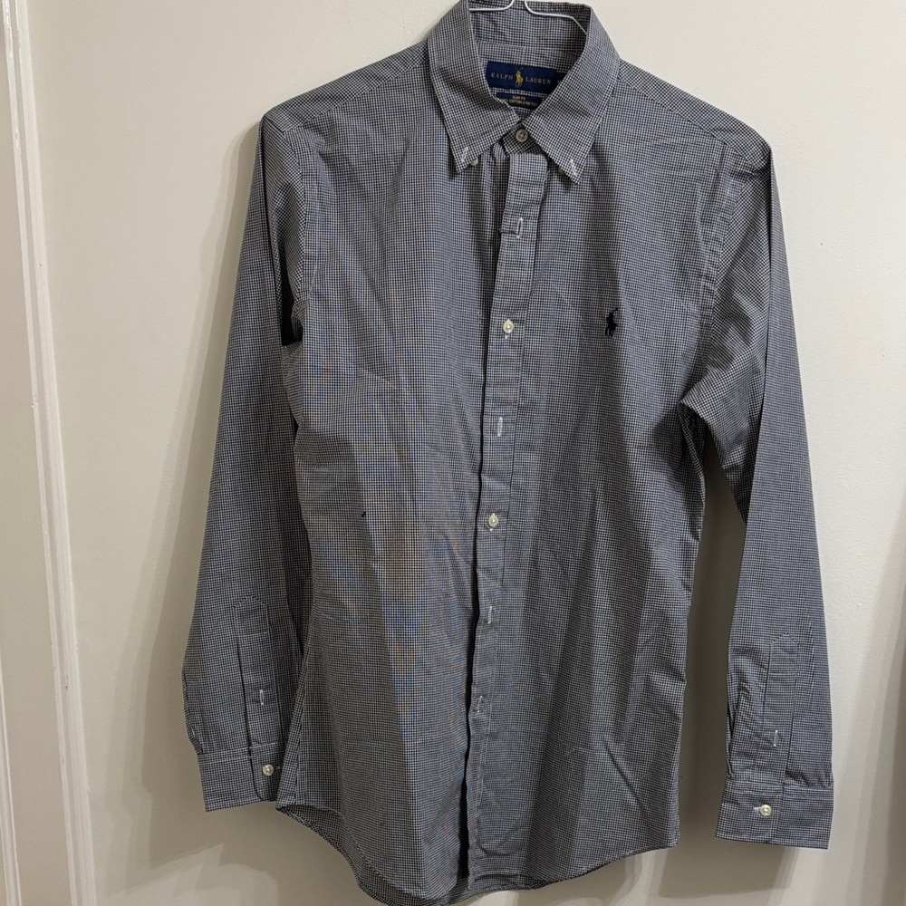 Polo Ralph Lauren Blue Checkered Dress Shirt